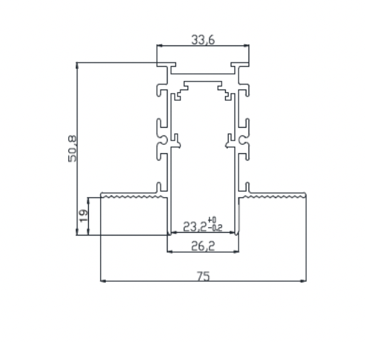 Straight Buil-in (recessed) Track TRM0001