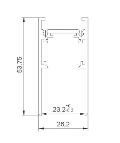 Straight Surface Mount Track TRM-NX-CX-B