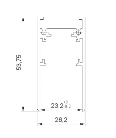 Straight Surface Mount Track TRM0002