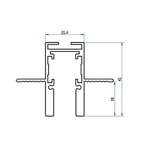 Straight Buil-in (recessed) Track 0166MEC